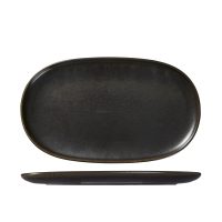 Moda Porcelain Earth Oval Coupe Plate - 405x240mm (Pack of 3)