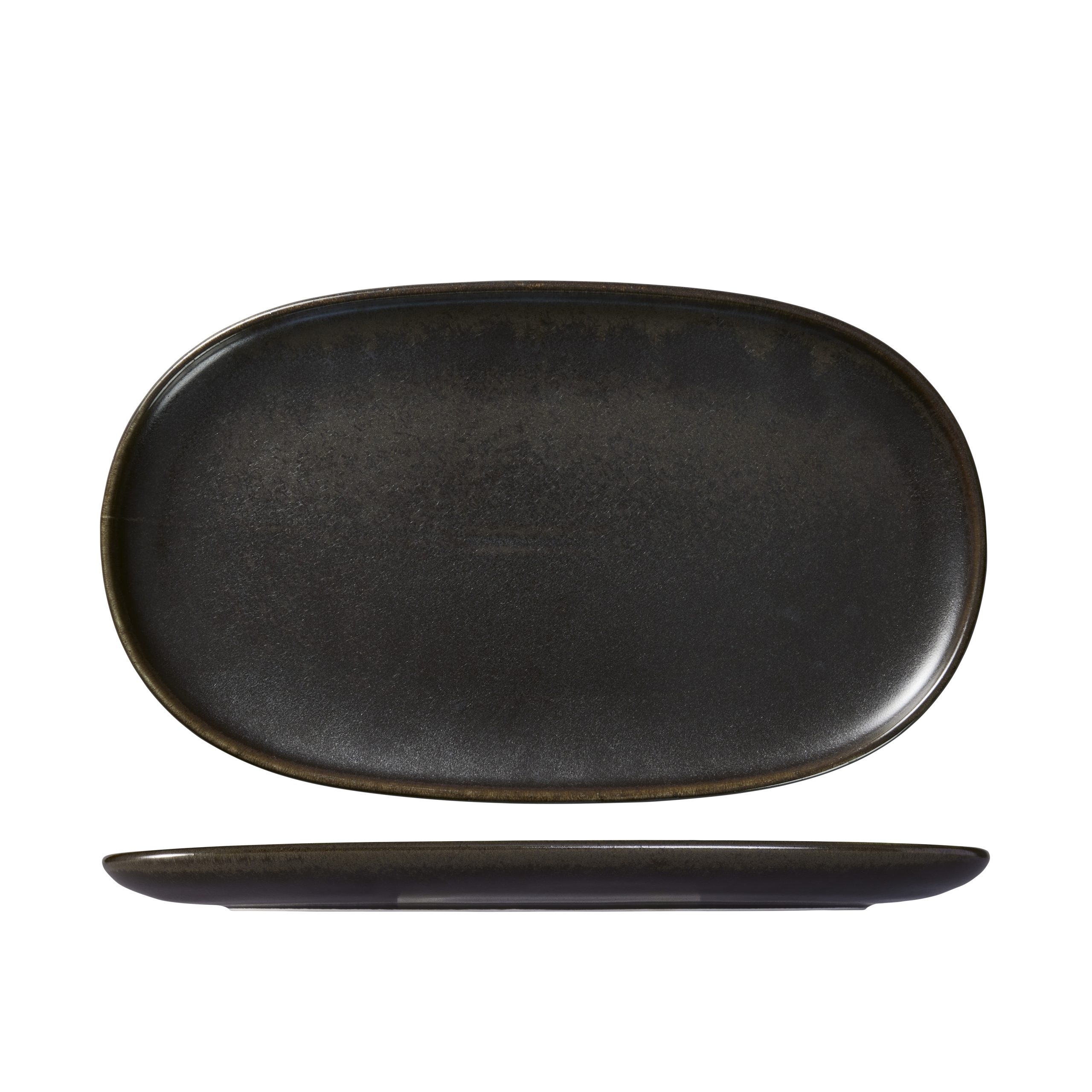 Moda Porcelain Earth Oval Coupe Plate - 405x240mm (Pack of 3)