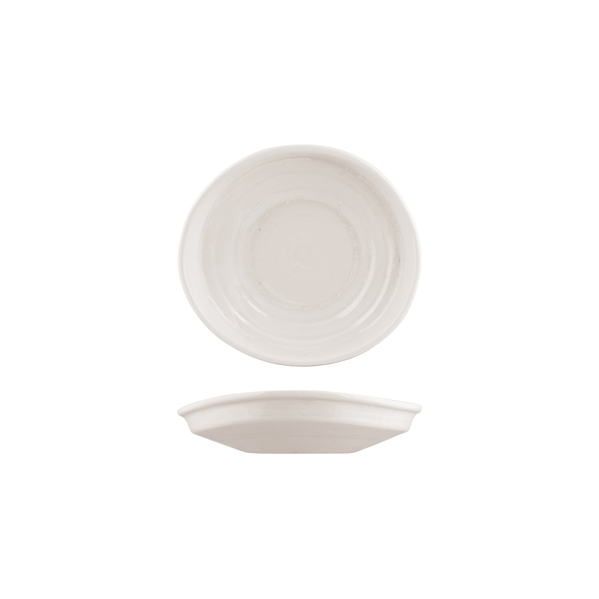 Moda Porcelain Snow Organic Bowl / Plate - 205x190mm (Pack of 6)