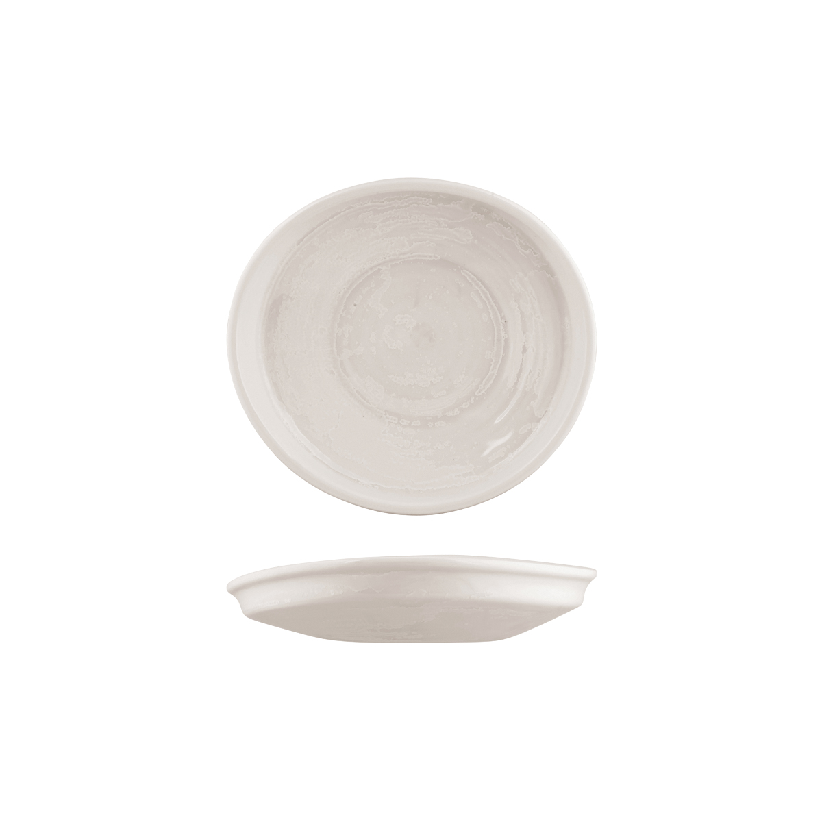 Moda Porcelain Snow Organic Bowl / Plate - 225x205mm (Pack of 6)