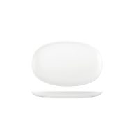Moda Porcelain Snow Oval Coupe Plate - 200x130mm (Pack of 6)