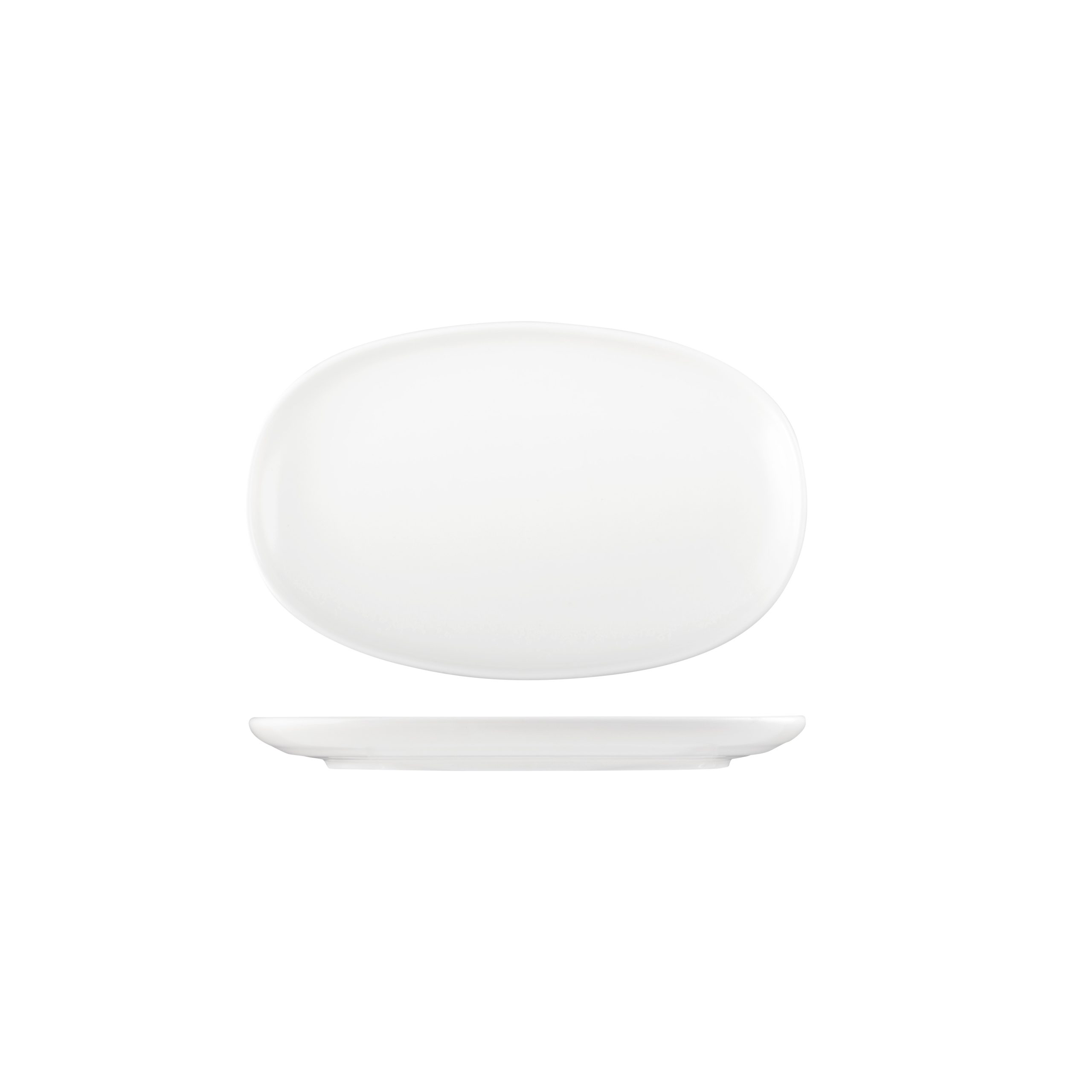 Moda Porcelain Snow Oval Coupe Plate - 200x130mm (Pack of 6)