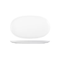 Moda Porcelain Snow Oval Coupe Plate - 250x150mm (Pack of 6)