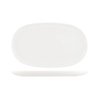 Moda Porcelain Snow Oval Coupe Plate - 405x240mm (Pack of 3)
