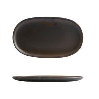 Moda Porcelain Rust Oval Coupe Plate - 355x215mm (Pack of 6)