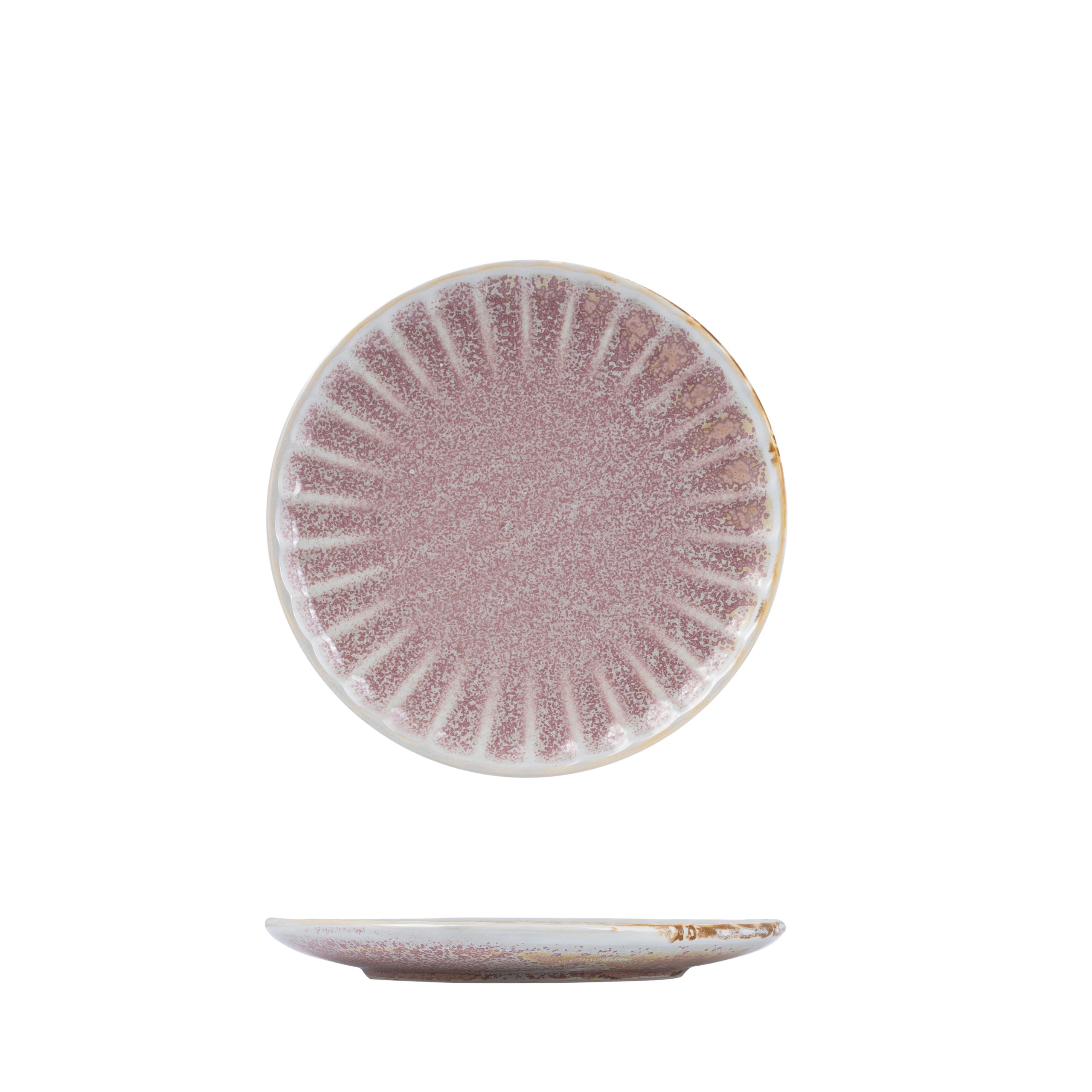 Moda Porcelain Icon Scalloped Round Plate - 205mm (Pack of 6)