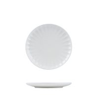 Moda Porcelain Snow Scalloped Round Plate - 205mm (Pack of 6)