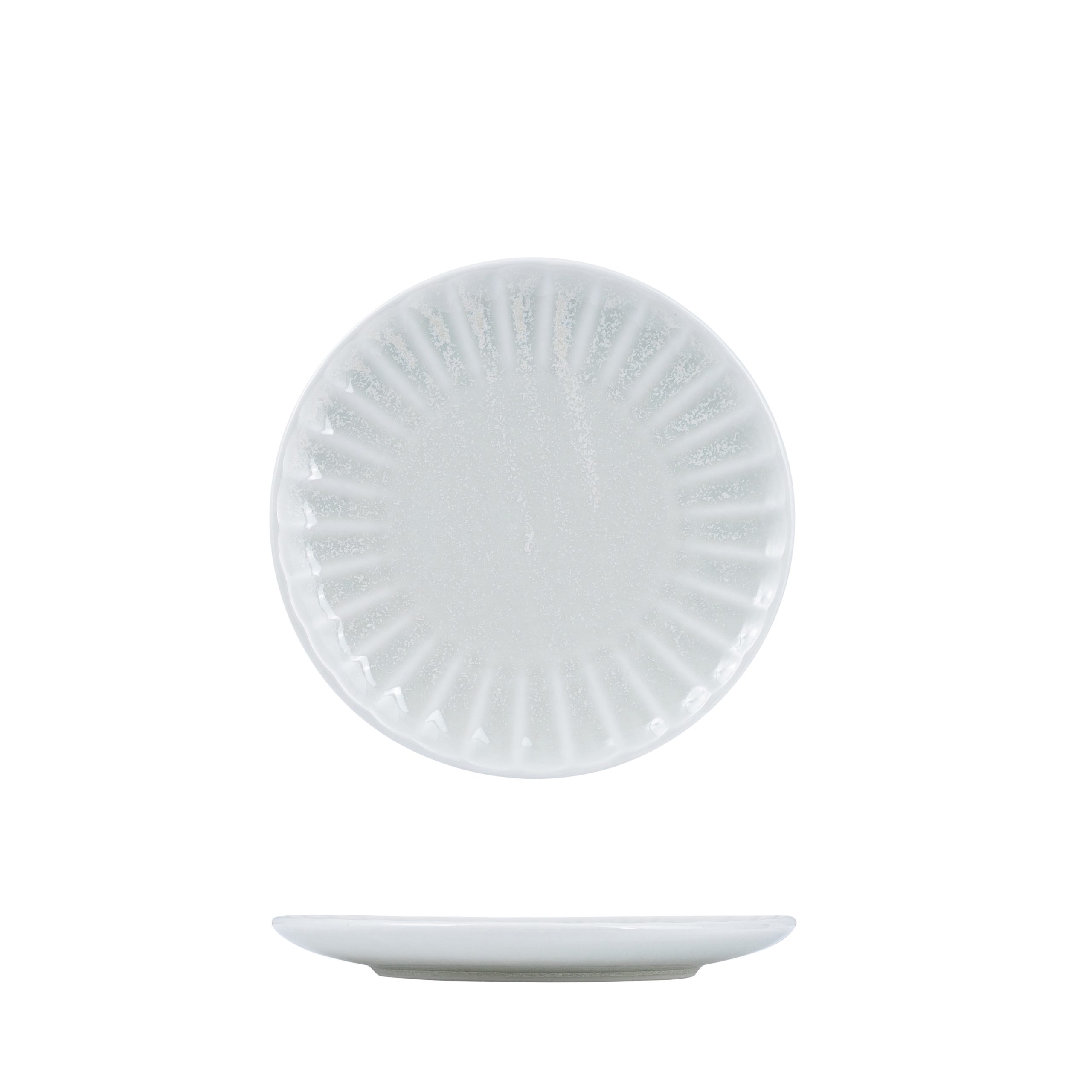 Moda Porcelain Willow Scalloped Round Plate - 205mm (Pack of 6)