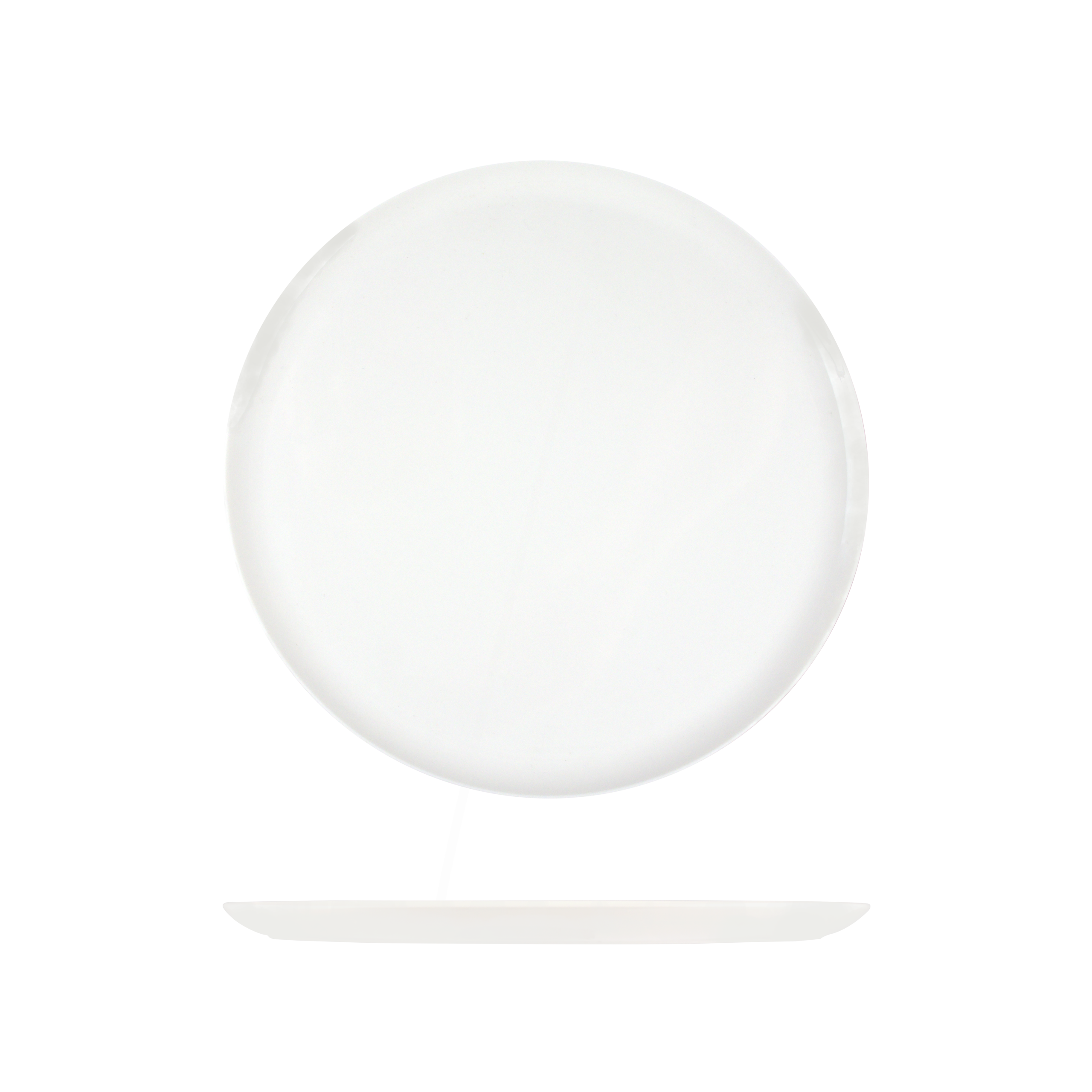Porland Grazia Round Flat Plate - 210mm - White (Pack of 6)