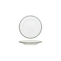 Luzerne Tintin White With Green Line - Round Plate - Wide Rim - 170mm (Pack of 6)