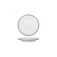 Luzerne Tintin White With Navy Line - Round Plate - Wide Rim - 170mm (Pack of 6)