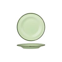Luzerne Tintin Green With Green Line - Round Plate - Wide Rim - 210mm (Pack of 6)