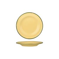 Luzerne Tintin Sand With Green Line - Round Plate - Wide Rim - 210mm (Pack of 6)