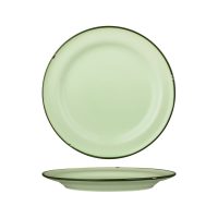 Luzerne Tintin Green With Green Line - Round Plate - Wide Rim - 270mm (Pack of 4)
