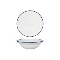 Luzerne Tintin White With Navy Line - Round Deep Bowl - 356ml (Pack of 3)