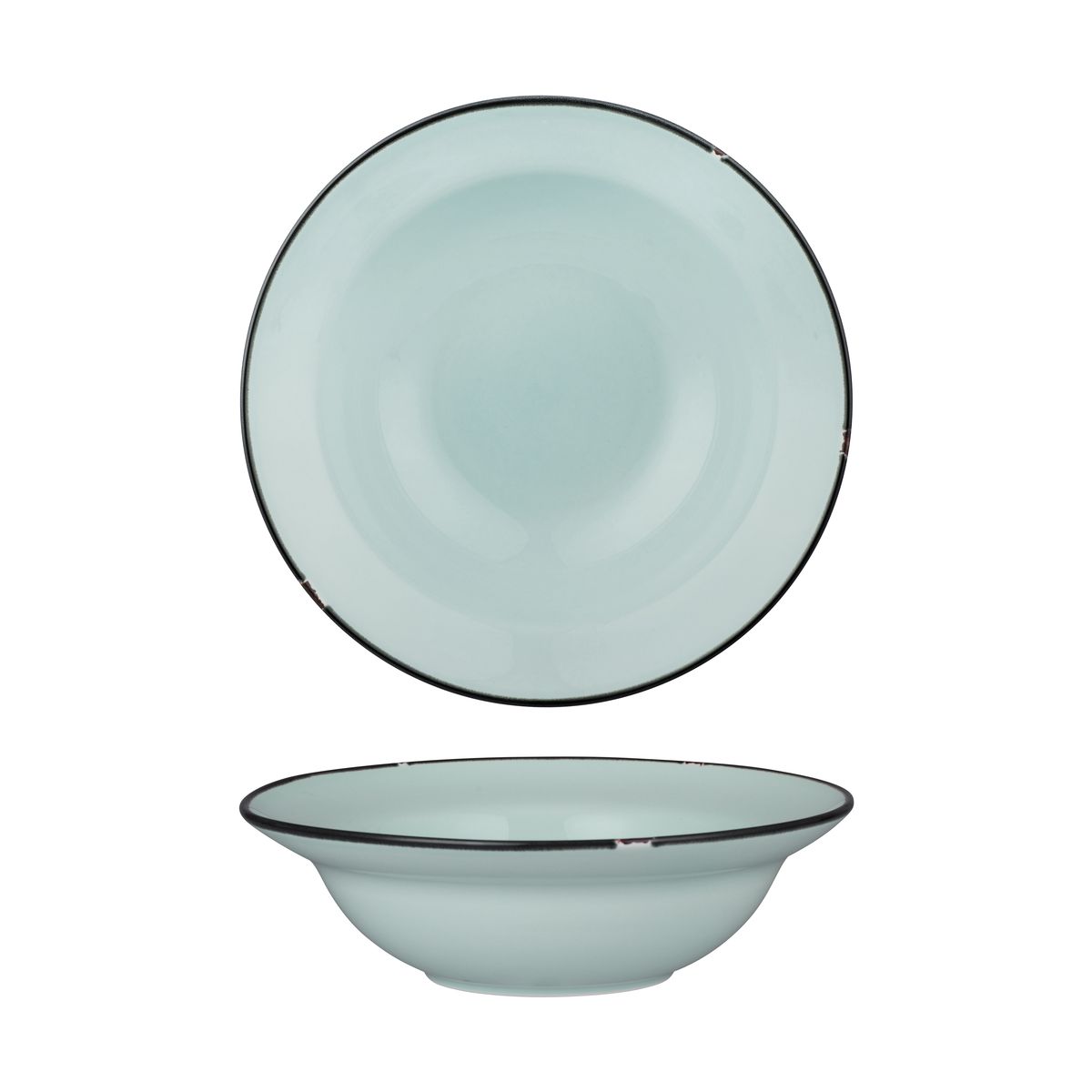Luzerne Tintin Blue With Black Line - Round Deep Bowl - 728ml (Pack of 3)