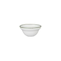 Luzerne Tintin White With Green Line - Round Deep Bowl - 470ml (Pack of 3)