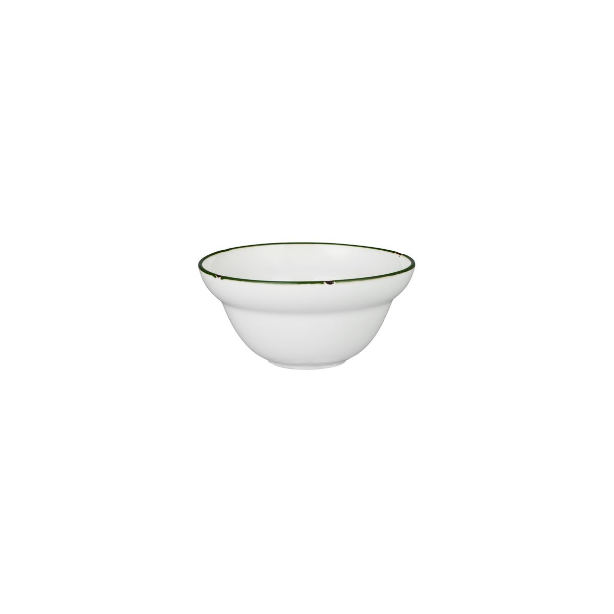 Luzerne Tintin White With Green Line - Round Deep Bowl - 470ml (Pack of 3)