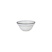Luzerne Tintin White With Navy Line - Round Deep Bowl - 470ml (Pack of 3)