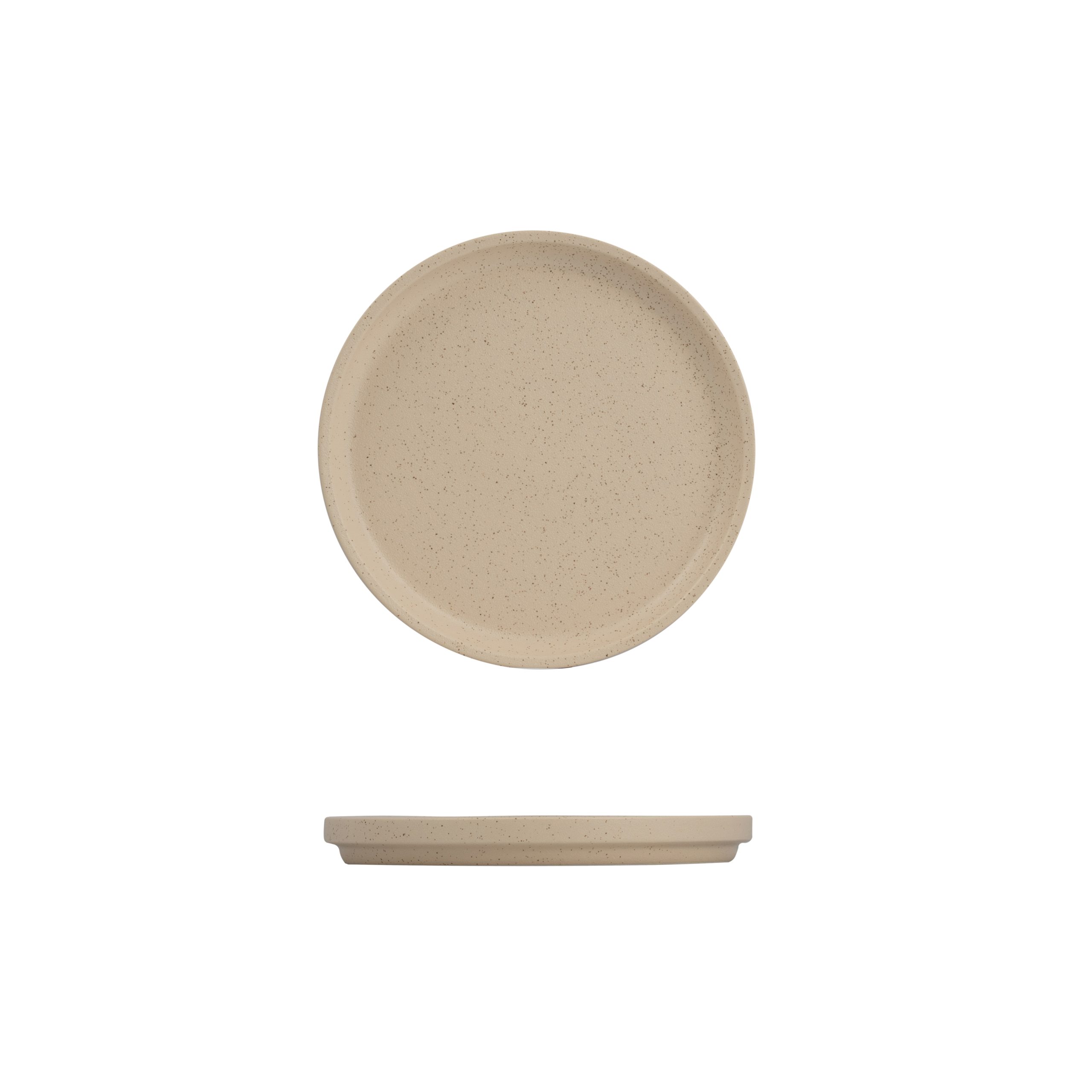 Luzerne Dune Clay Round Stackable Plate - 200mm (Pack of 6)