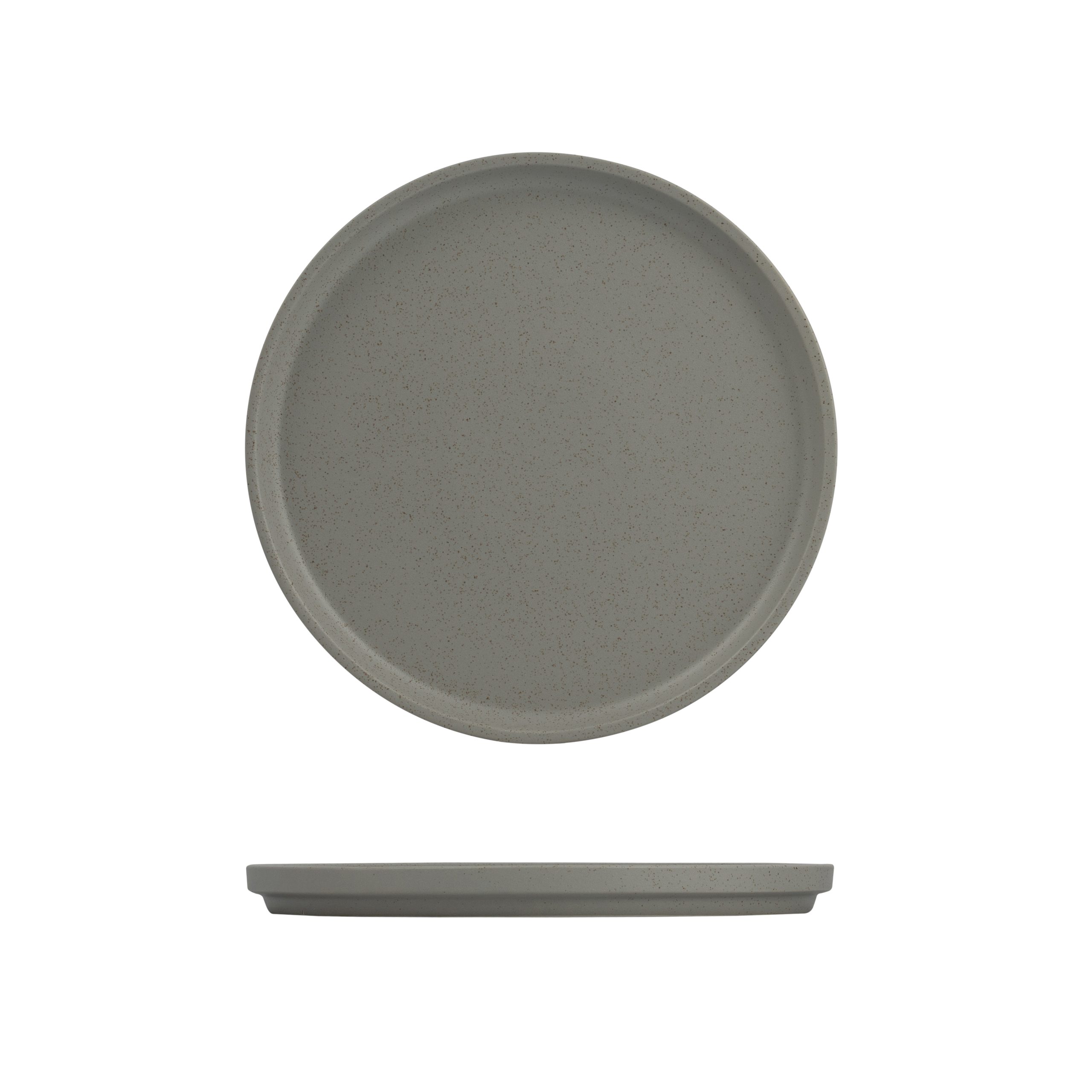 Luzerne Dune Ash Round Stackable Plate - 270mm (Pack of 3)