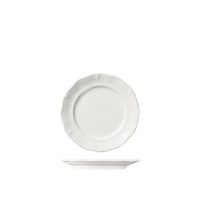 Luzerne Astoria Scalloped Round Plate - Wide Rim - 170mm - White (Pack of 6)