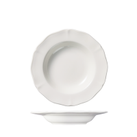 Luzerne Astoria Scalloped Soup / Pasta Bowl - Wide Rim - 330ml - White (Pack of 4)
