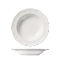 Luzerne Astoria Scalloped Soup / Pasta Bowl - Wide Rim - 530ml - White (Pack of 4)