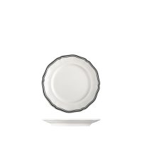 Luzerne Astoria Ink Scalloped Round Plate - Wide Rim - 170mm (Pack of 6)