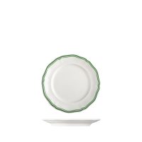 Luzerne Astoria Emerald Scalloped Round Plate - Wide Rim - 170mm (Pack of 6)