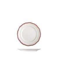Luzerne Astoria Rosewood Scalloped Round Plate - Wide Rim - 170mm (Pack of 6)