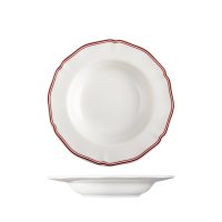 Luzerne Astoria Rosewood Scalloped Soup / Pasta Bowl - Wide Rim - 330ml (Pack of 4)