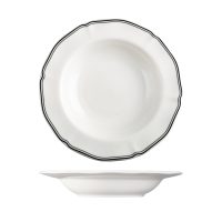 Luzerne Astoria Ink Scalloped Soup / Pasta Bowl - Wide Rim - 530ml (Pack of 4)