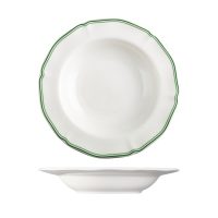 Luzerne Astoria Emerald Scalloped Soup / Pasta Bowl - Wide Rim - 530ml (Pack of 4)