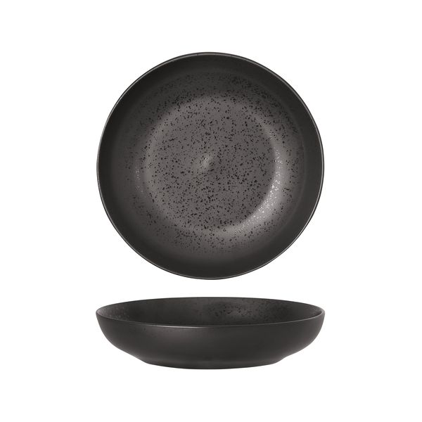 Luzerne Lava Matte Black Coupe Share Bowl - 880ml (Pack of 4)