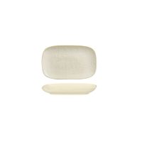 Luzerne Linen Reactive White Rectangular Share Plate - 175x110mm (Pack of 6)