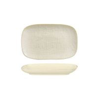 Luzerne Linen Reactive White Rectangular Share Plate - 265x165mm (Pack of 4)
