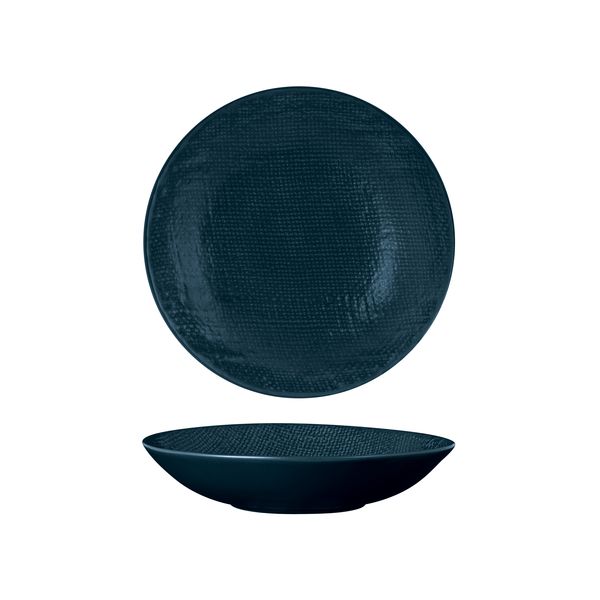 Luzerne Linen Matte Blue Share Bowl - 490ml (Pack of 4)