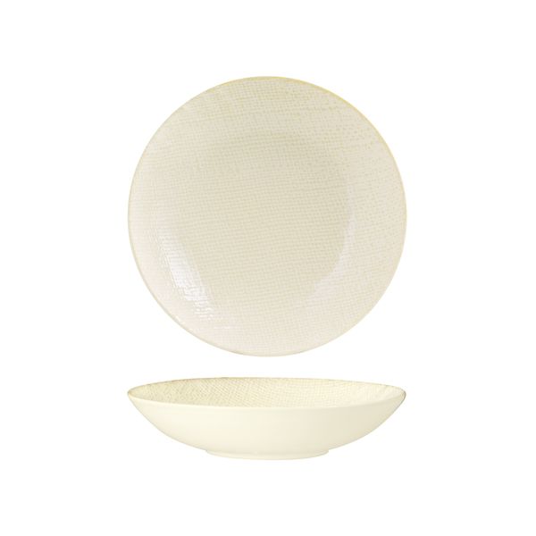 Luzerne Linen Reactive White Share Bowl - 490ml (Pack of 4)