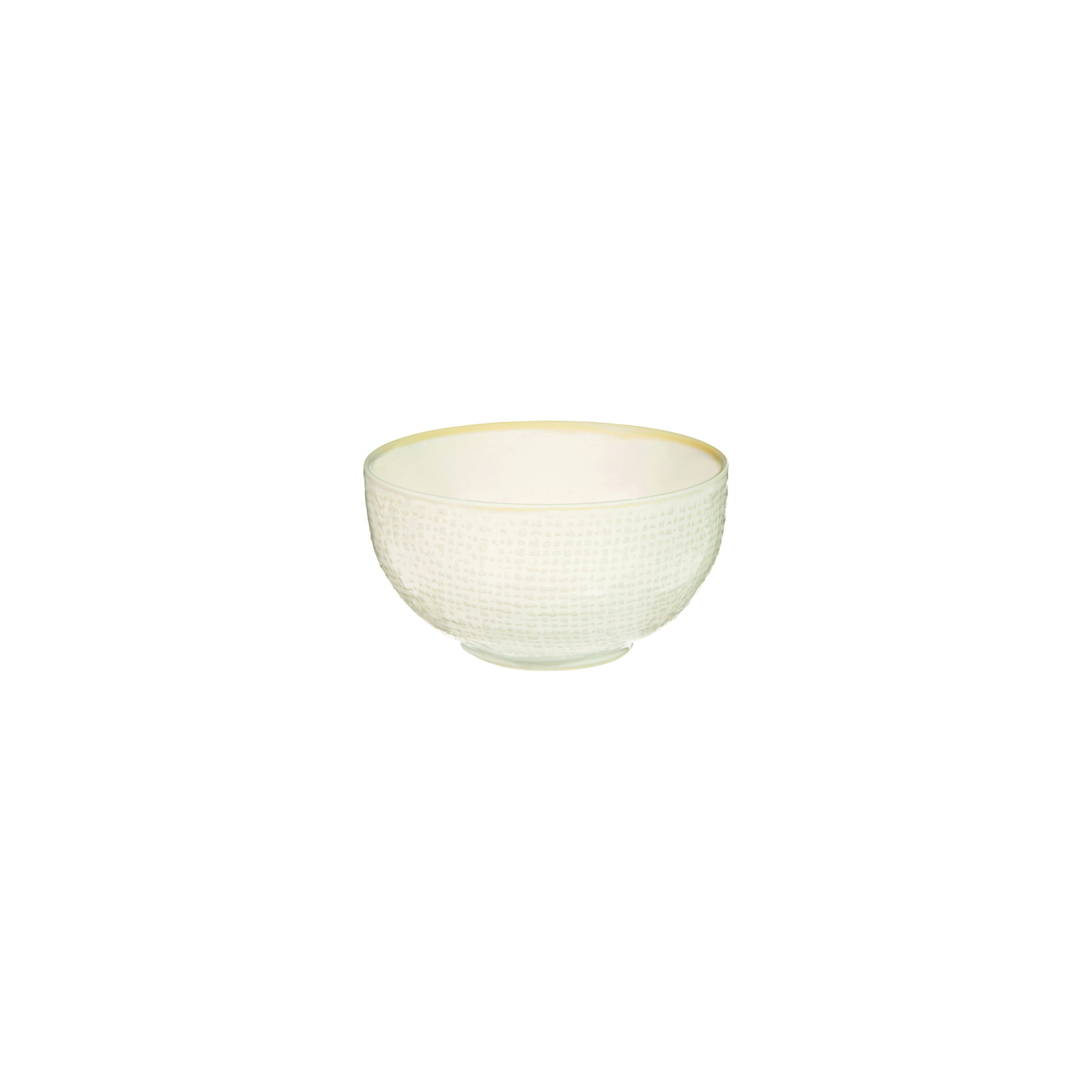 Luzerne Linen Reactive White Round Bowl - 205ml (Pack of 6)