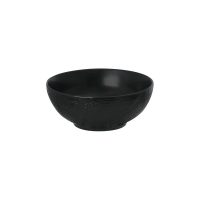 Luzerne Linen Matte Black Round Bowl - 525ml (Pack of 6)