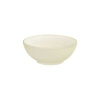 Luzerne Linen Reactive White Round Bowl - 525ml (Pack of 6)