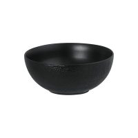 Luzerne Linen Matte Black Round Bowl - 970ml (Pack of 4)