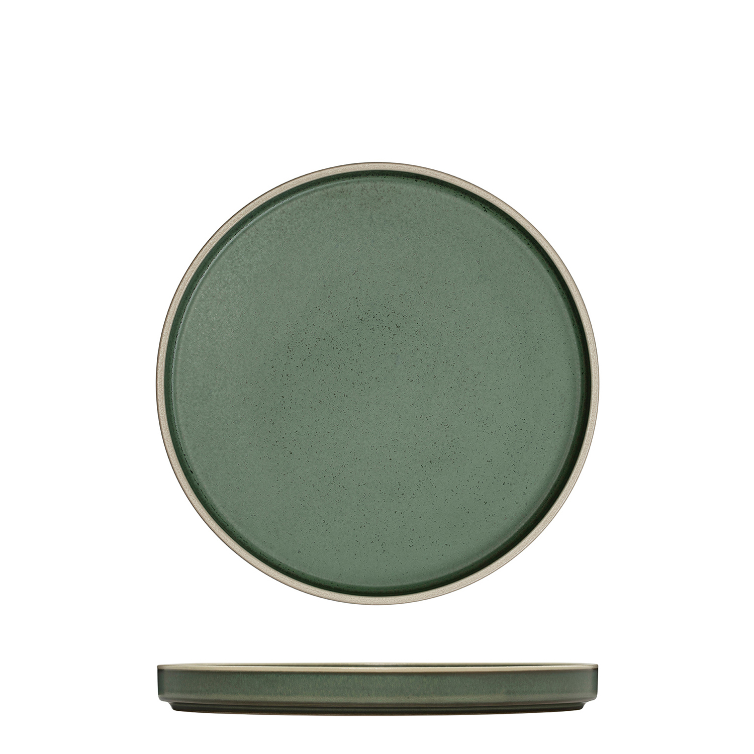 Luzerne Mod Smokey Basil Round Stackable Plate - 200mm (Pack of 4)