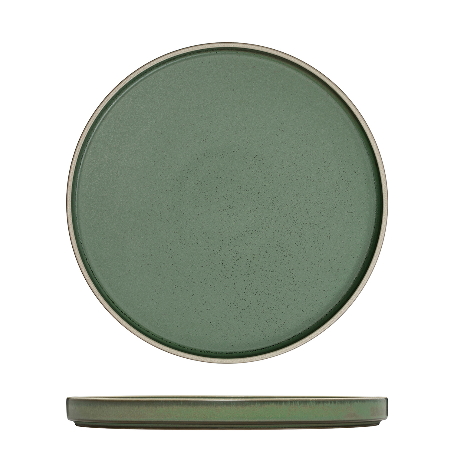 Luzerne Mod Smokey Basil Round Stackable Plate - 235mm (Pack of 4)