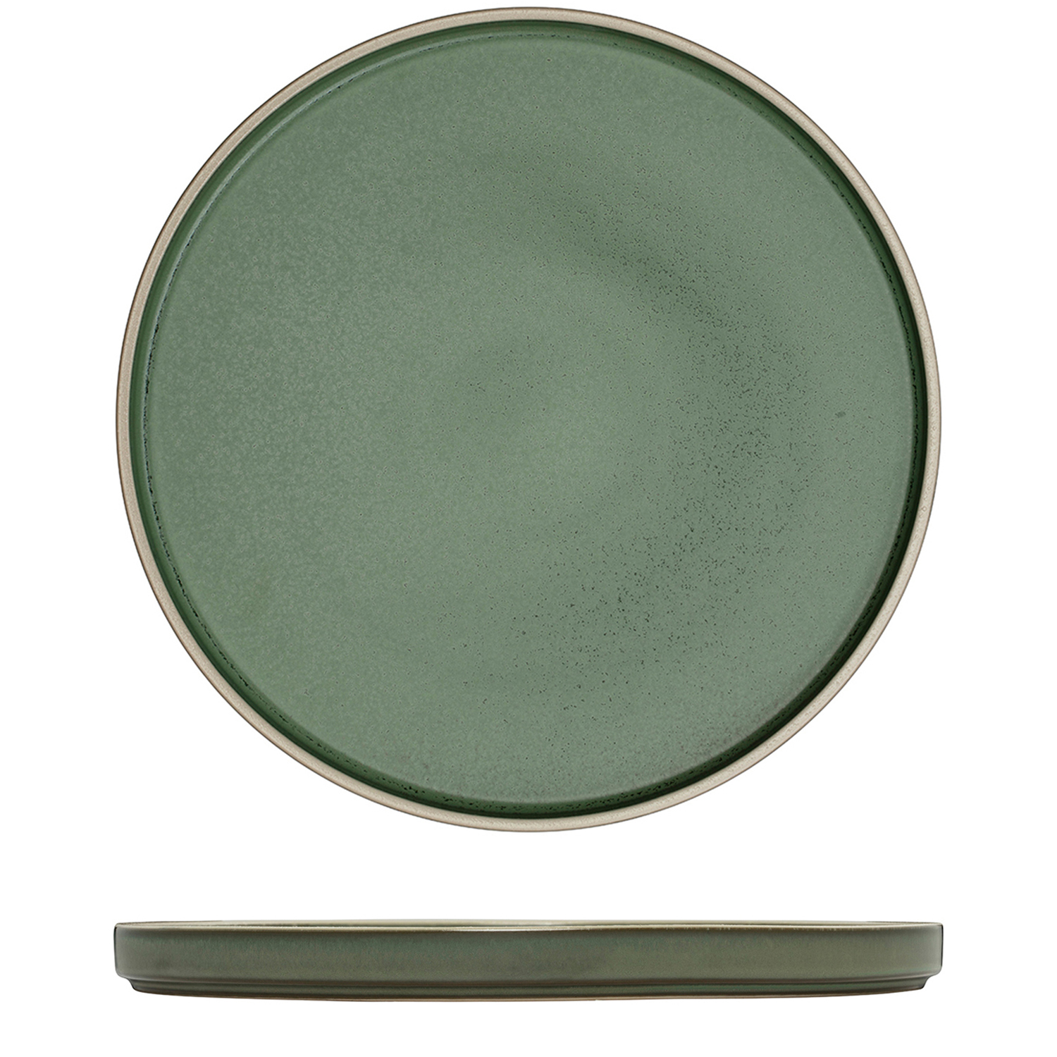 Luzerne Mod Smokey Basil Round Stackable Plate - 270mm (Pack of 3)