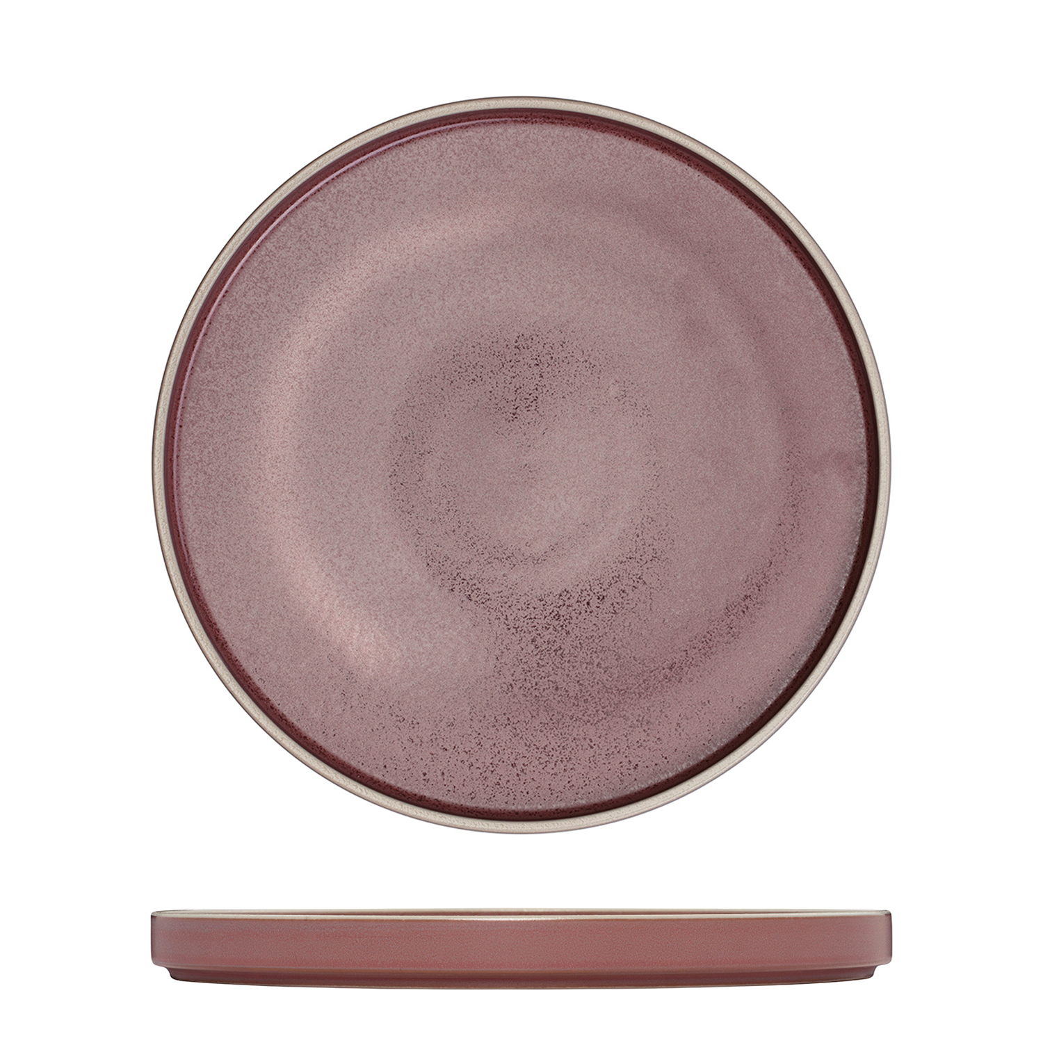 Luzerne Mod Smokey Plum Round Stackable Plate - 235mm (Pack of 4)