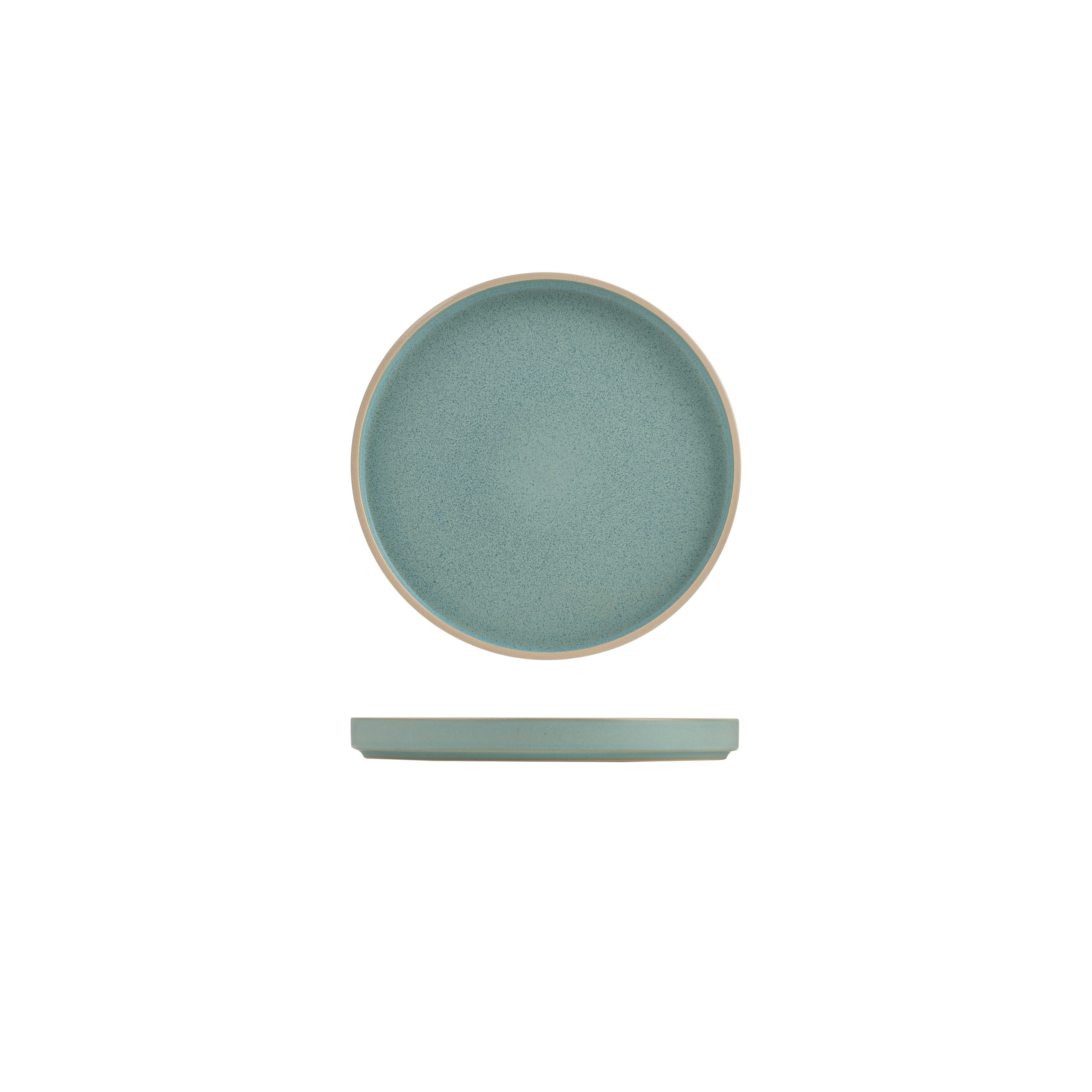 Luzerne Mod Frosted Blue Round Stackable Plate - 200mm (Pack of 4)