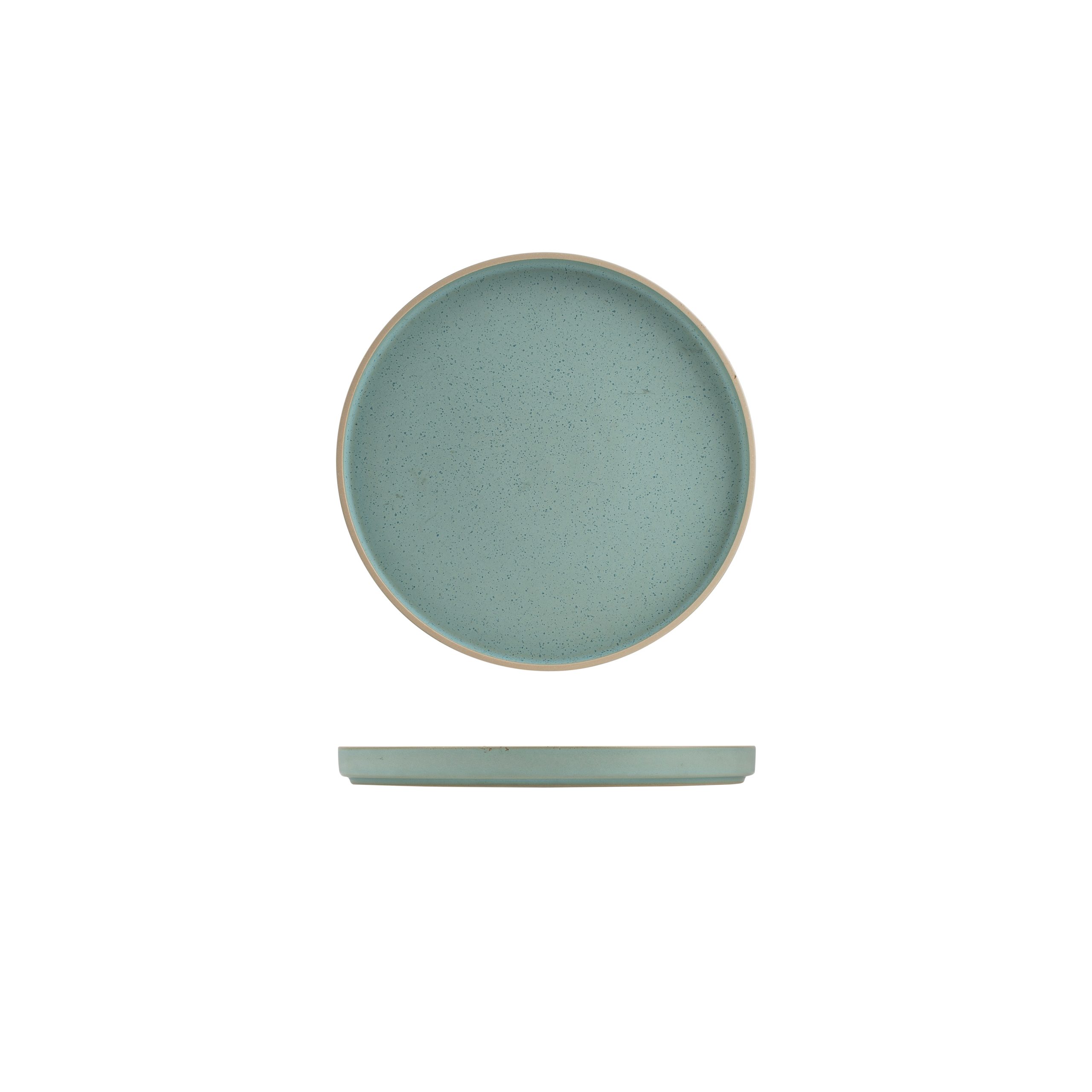 Luzerne Mod Frosted Blue Round Stackable Plate - 235mm (Pack of 4)