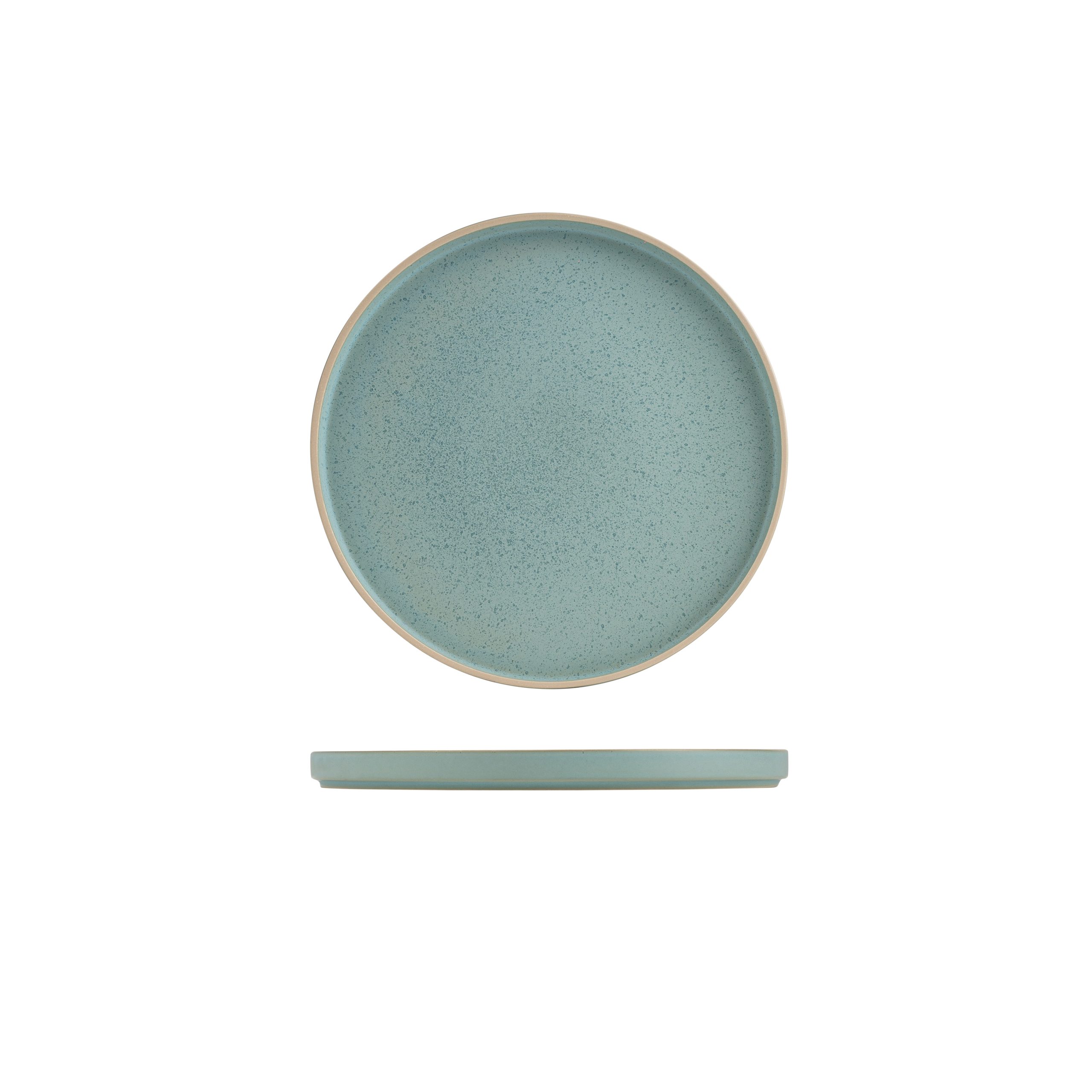 Luzerne Mod Frosted Blue Round Stackable Plate - 270mm (Pack of 3)